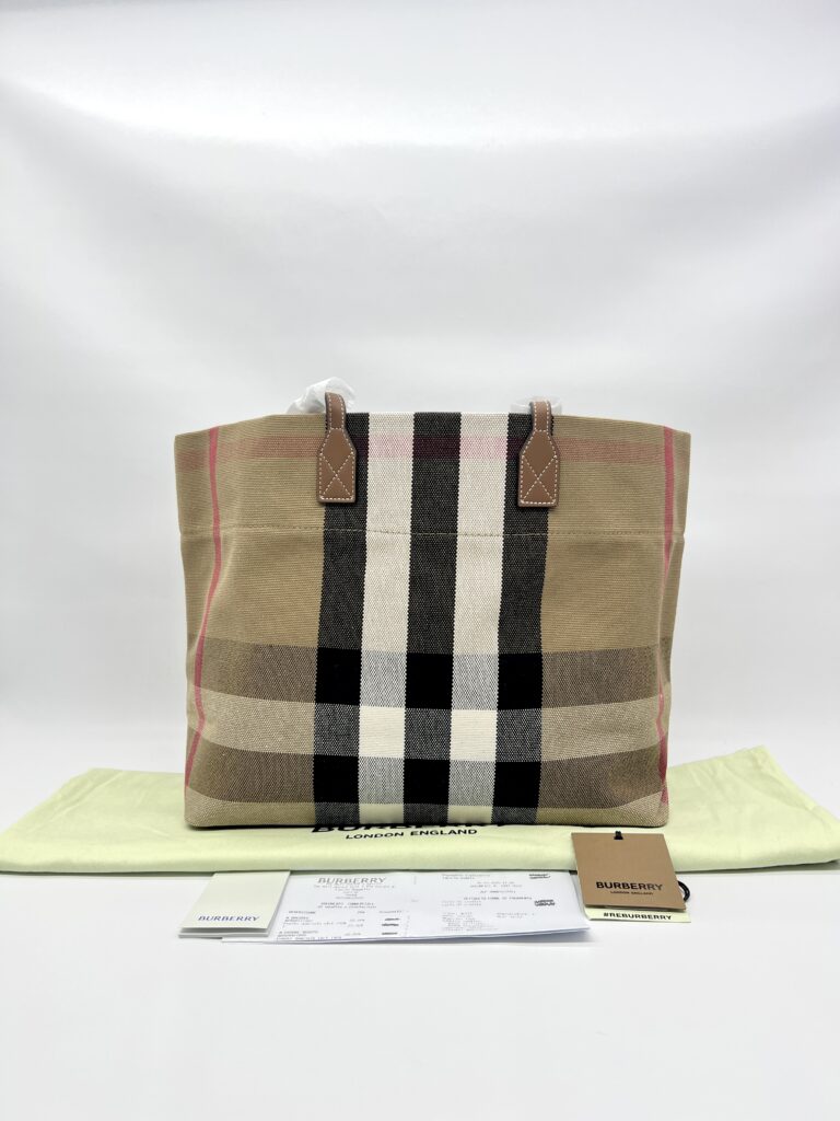 Burberry Tote Bag Taupe Brown