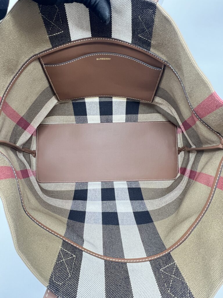 Burberry Tote Bag Taupe Brown