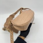 Balenciaga Le Cagole XS Croco Embossed Nude GHW