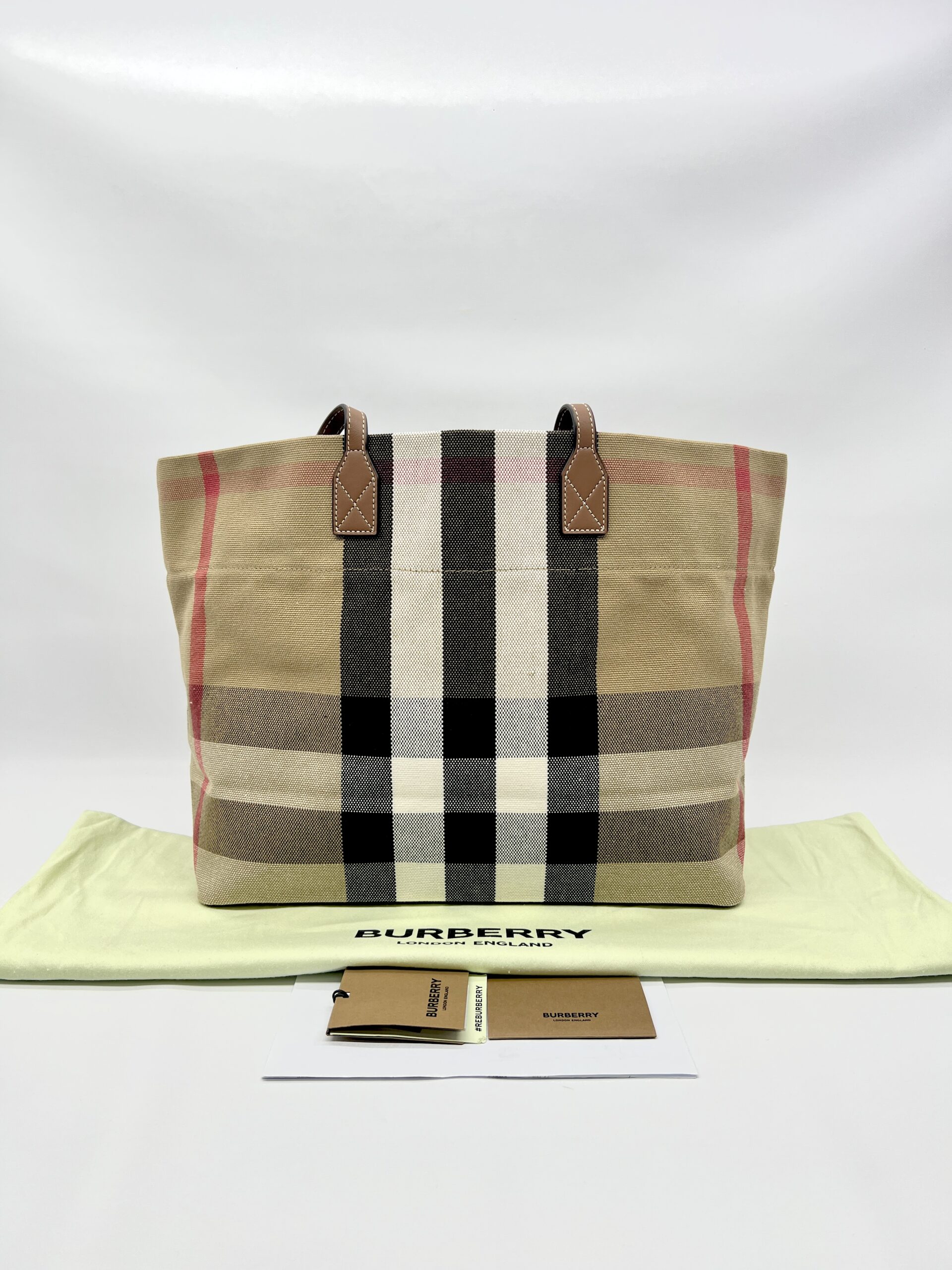 Burberry Tote Bag Taupe Brown