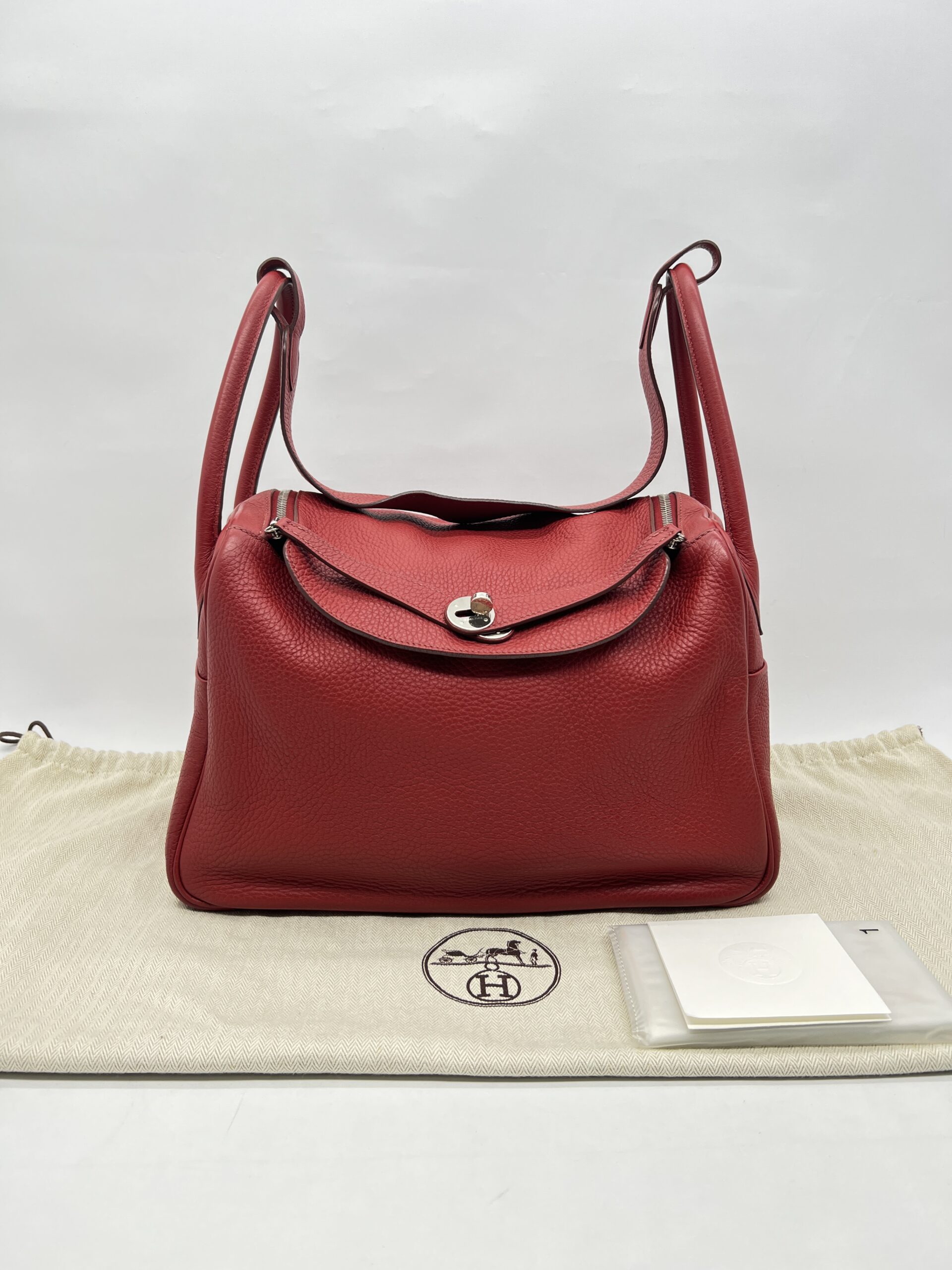 Hermes Lindy 34 Clemence Rouge Casaque PHW