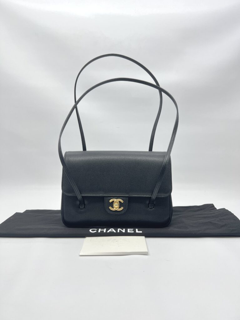 Chanel C26 Small Preppy Long Caviar Black GHW