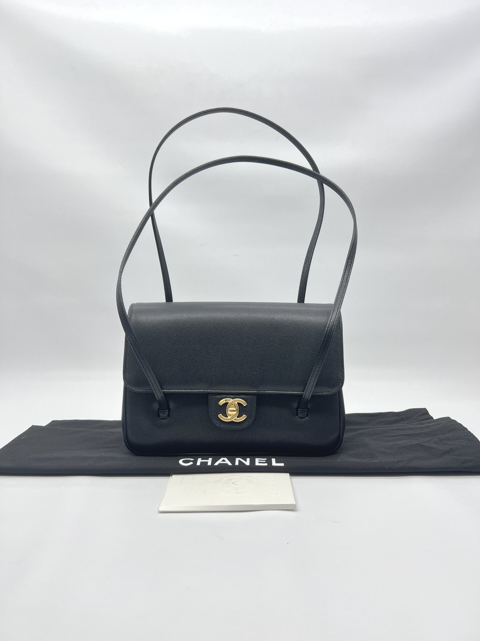 Chanel C26 Small Preppy Long Caviar Black GHW