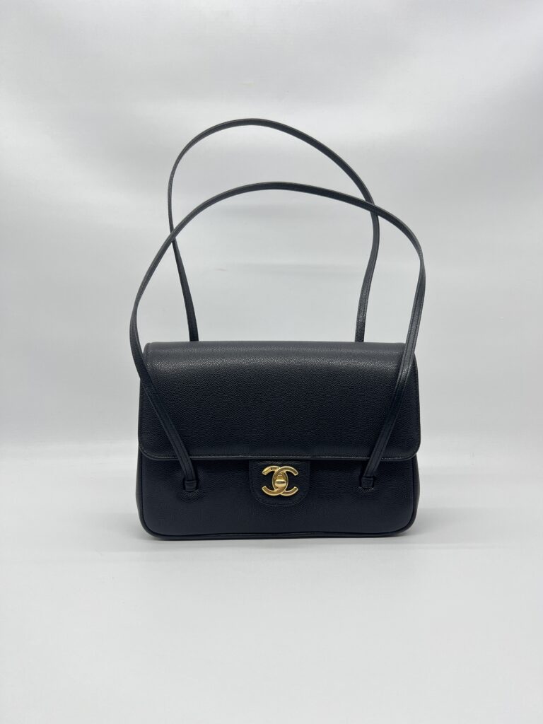 Chanel C26 Small Preppy Long Caviar Black GHW