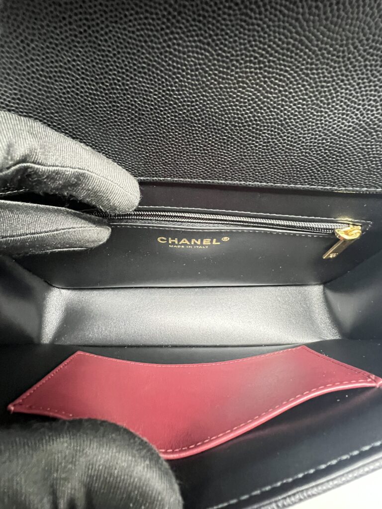 Chanel C26 Small Preppy Long Caviar Black GHW