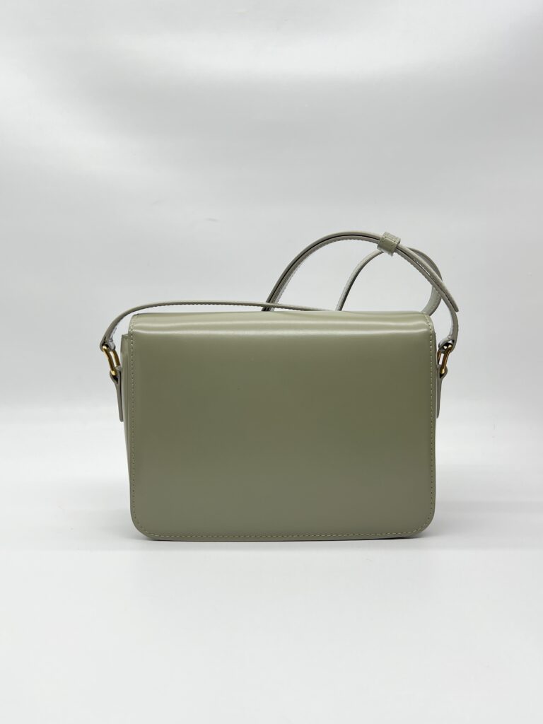 Celine Teen Triomphe Bag Green Clay GHW