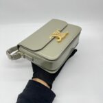 Celine Teen Triomphe Bag Green Clay GHW