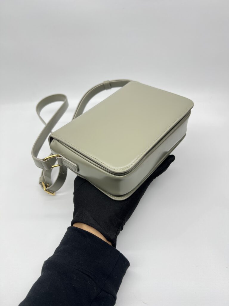 Celine Teen Triomphe Bag Green Clay GHW