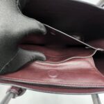 Prada Tote Bag Handle Saffiano Cuir Grey Granat GHW