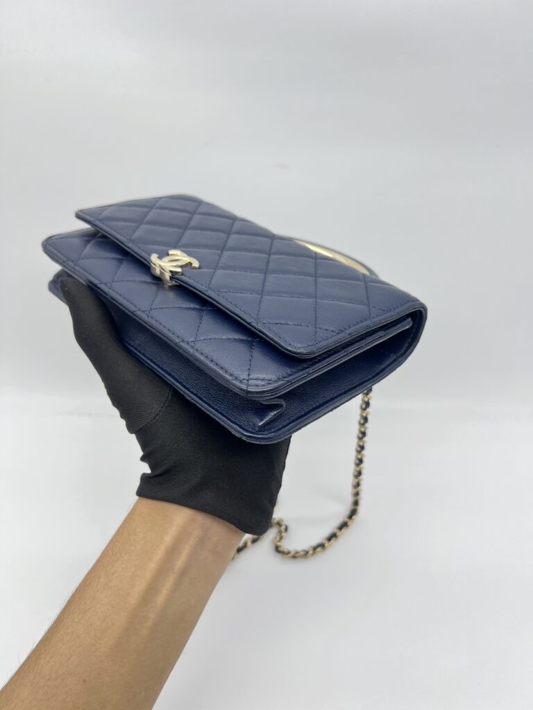 Chanel Wallet On Chain Top Navy GHW