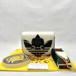 Gucci Horsebit Mini Bag X Adidas Leather White Black GHW