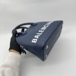 Balenciaga Ville Small Blue White Logo SHW
