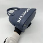 Balenciaga Ville Small Blue White Logo SHW