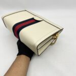 Gucci Ophidia Shoulder Chain Leather White GHW