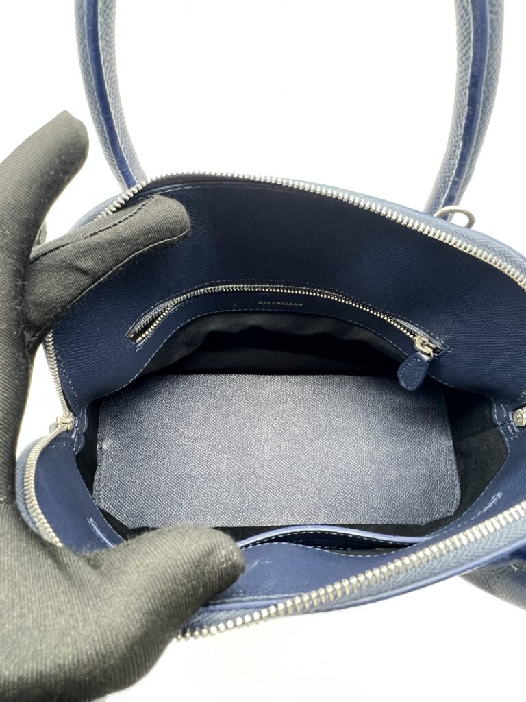 Balenciaga Ville Small Blue White Logo SHW