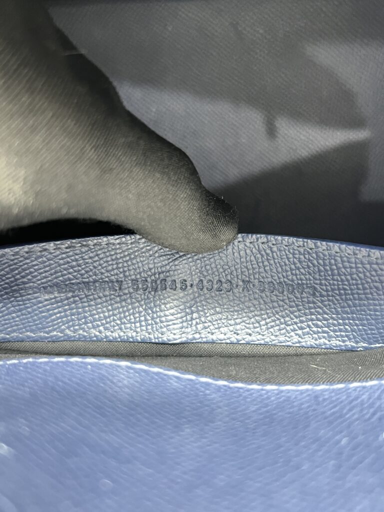 Balenciaga Ville Small Blue White Logo SHW