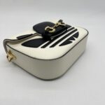 Gucci Horsebit Mini Bag X Adidas Leather White Black GHW