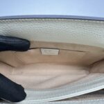 Gucci Ophidia Shoulder Chain Leather White GHW