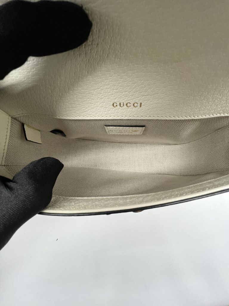 Gucci Horsebit Mini Bag X Adidas Leather White Black GHW
