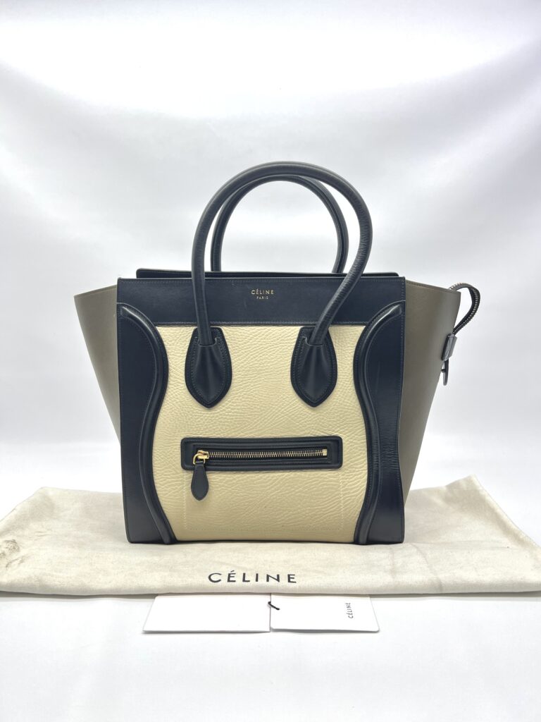Celine Mini Luggage Multicolor Olive Black GHW