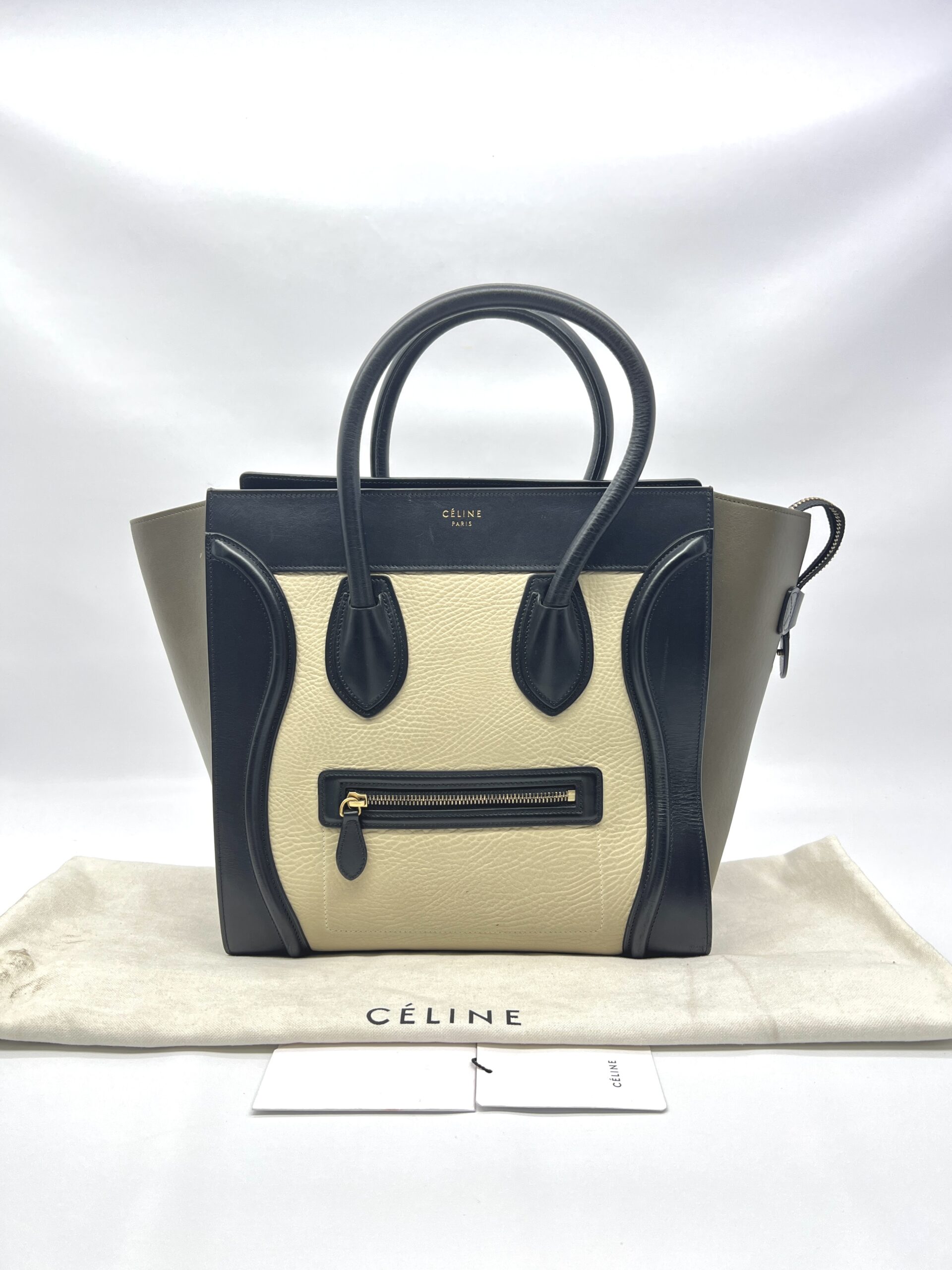 Celine Mini Luggage Multicolor Olive Black GHW