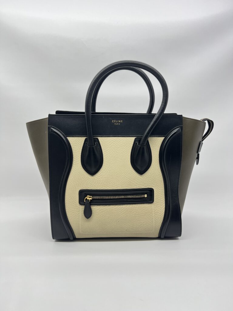 Celine Mini Luggage Multicolor Olive Black GHW