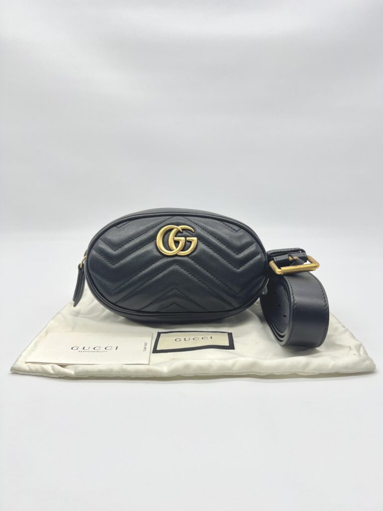 Gucci Marmont Belt Bag Black GHW