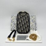 Dior Tech Phone Holder Blue Oblique GHW