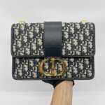 Dior Montaigne 30 Canvas Blue Oblique