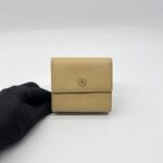 Chanel CC Trifold Wallet Calfskin Beige GHW