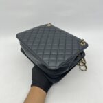 Chanel Accordion Chain Bag Lambskin Black GHW