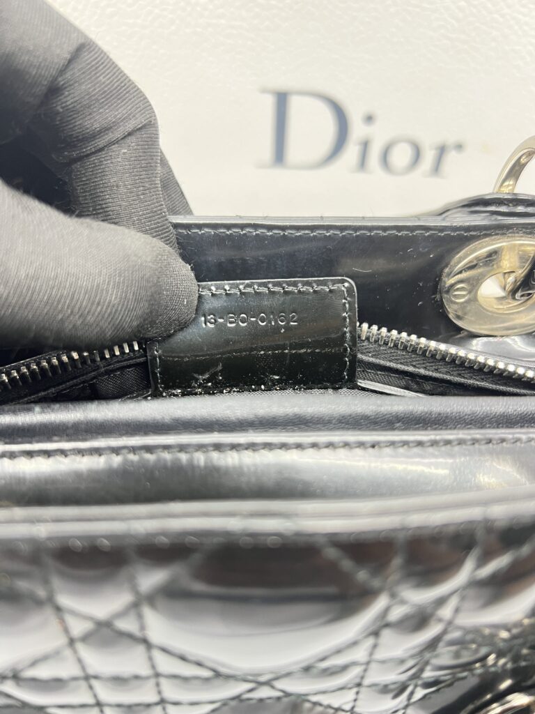Dior Lady Dior Medium Vernis Black SHW