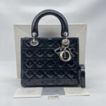 Dior Lady Dior Medium Vernis Black SHW