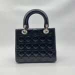 Dior Lady Dior Medium Vernis Black SHW