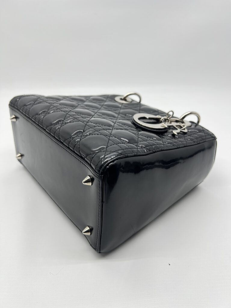 Dior Lady Dior Medium Vernis Black SHW
