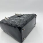 Dior Lady Dior Medium Vernis Black SHW