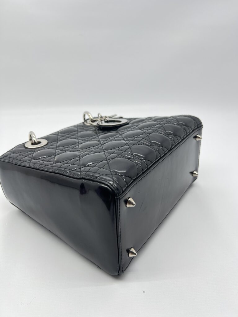 Dior Lady Dior Medium Vernis Black SHW