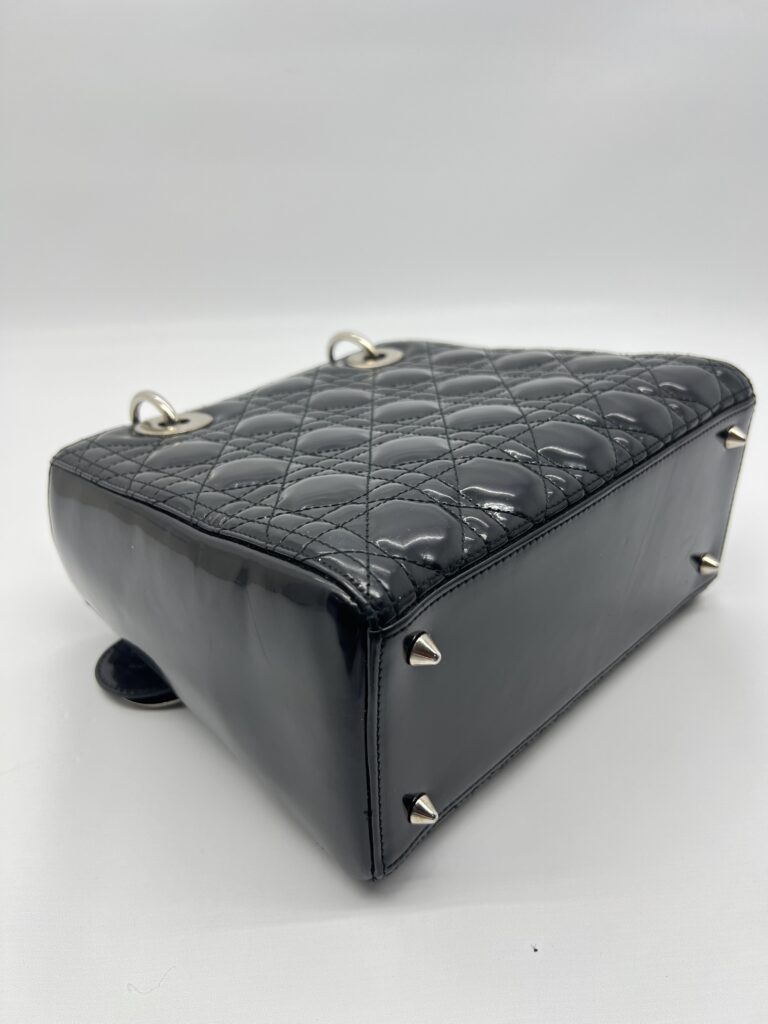 Dior Lady Dior Medium Vernis Black SHW
