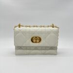 Dior Mini Miss Caro Lambskin White GHW