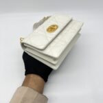 Dior Mini Miss Caro Lambskin White GHW