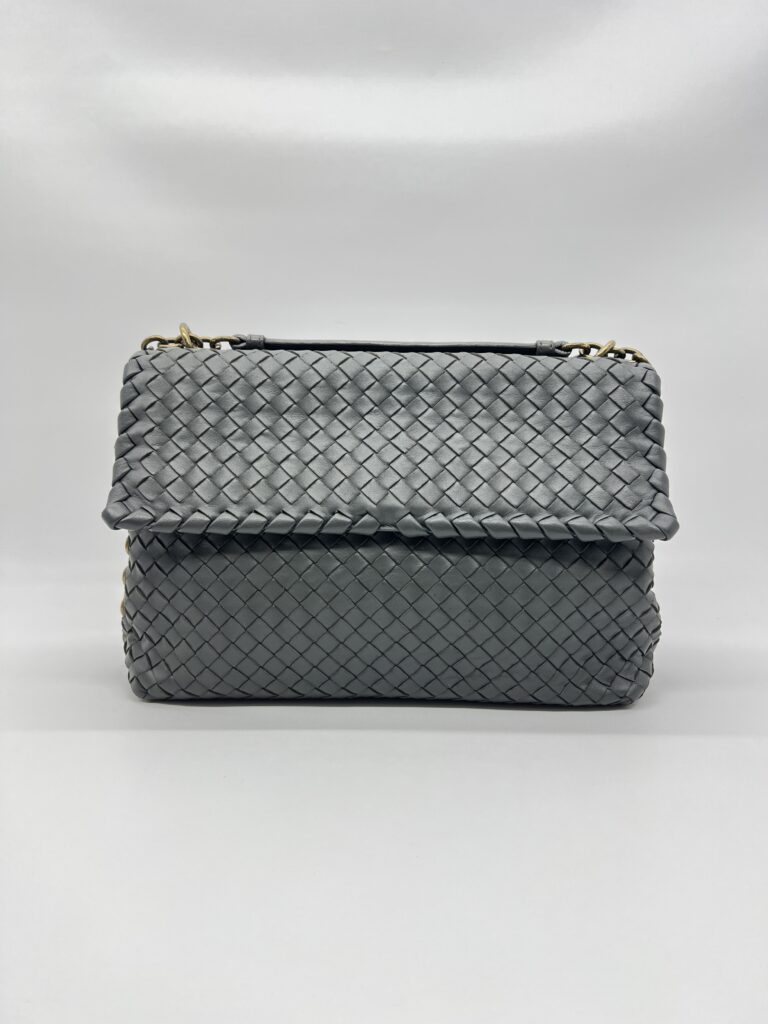 Bottega Veneta Olimpia Medium Grey GHW