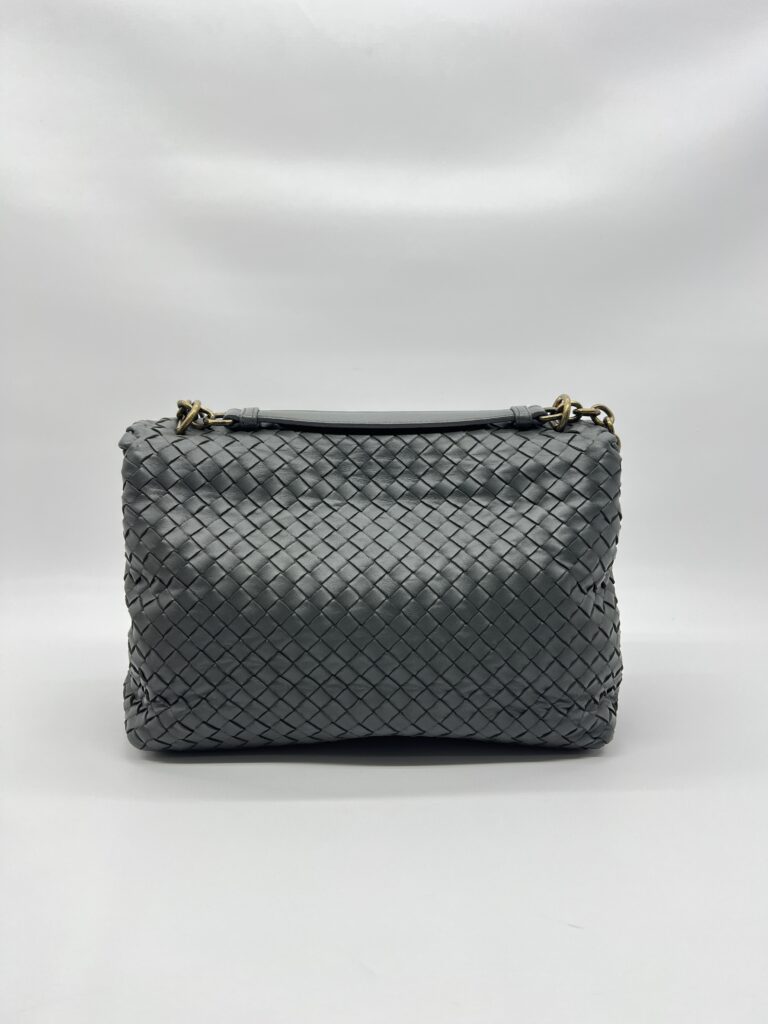 Bottega Veneta Olimpia Medium Grey GHW