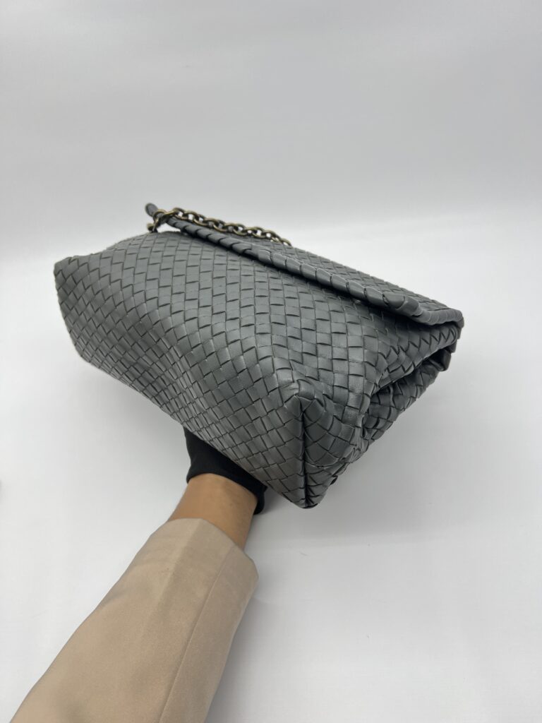 Bottega Veneta Olimpia Medium Grey GHW