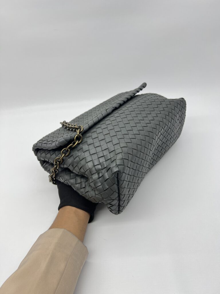 Bottega Veneta Olimpia Medium Grey GHW