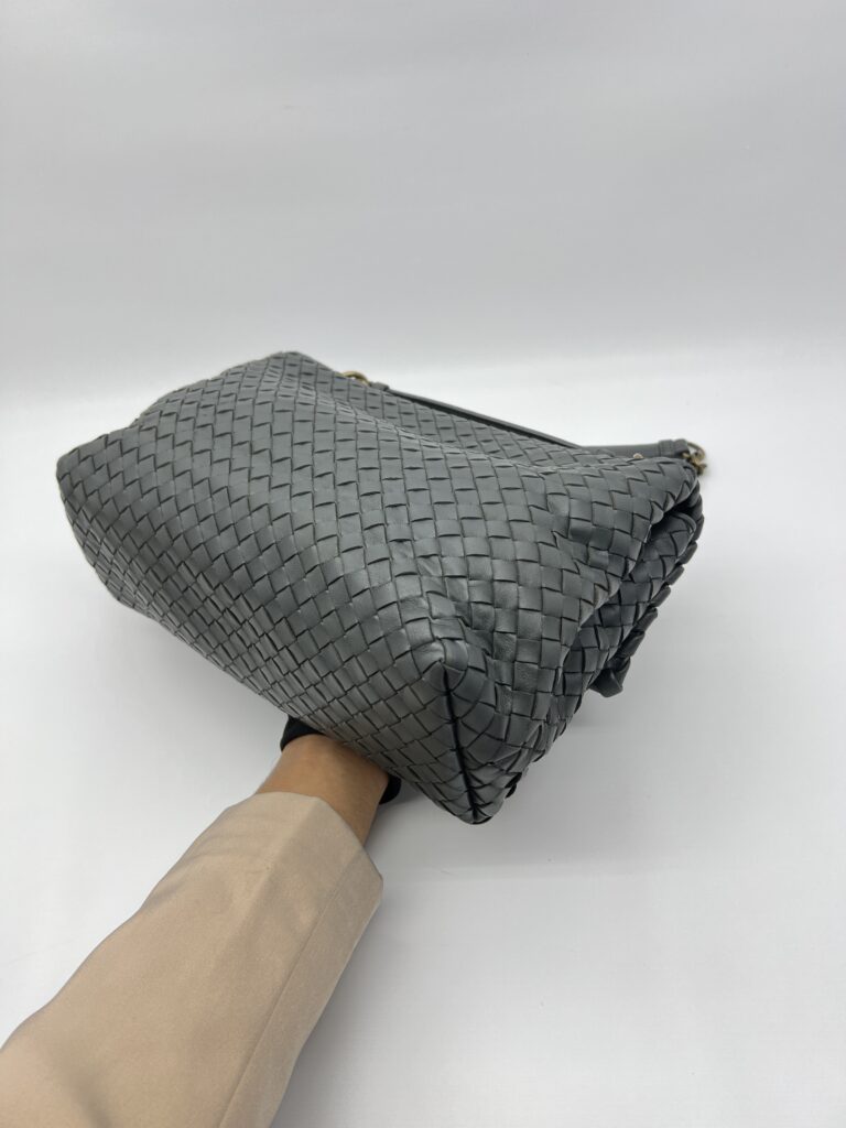 Bottega Veneta Olimpia Medium Grey GHW