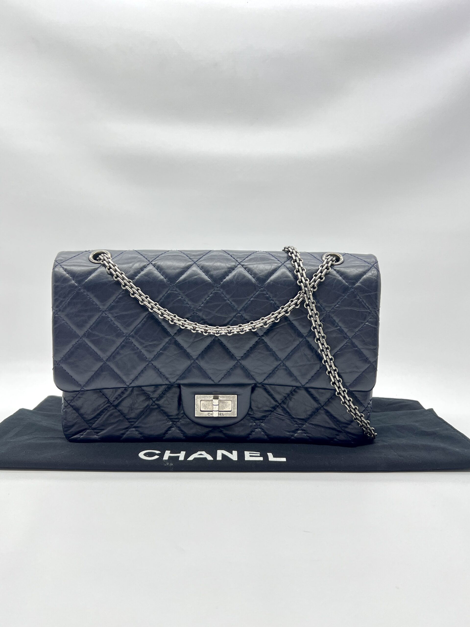 Chanel 2,55 Reissue Flap 227 Calfskin Blue RHW