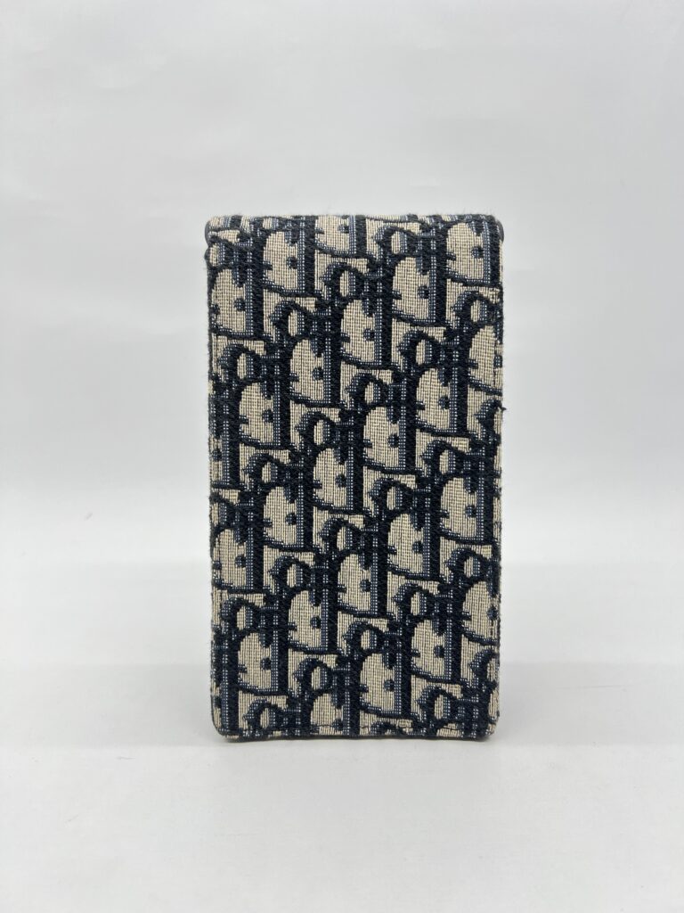 Dior Verticale Saddle Pouch Blue Dior Oblique Jacquard