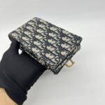 Dior Verticale Saddle Pouch Blue Dior Oblique Jacquard