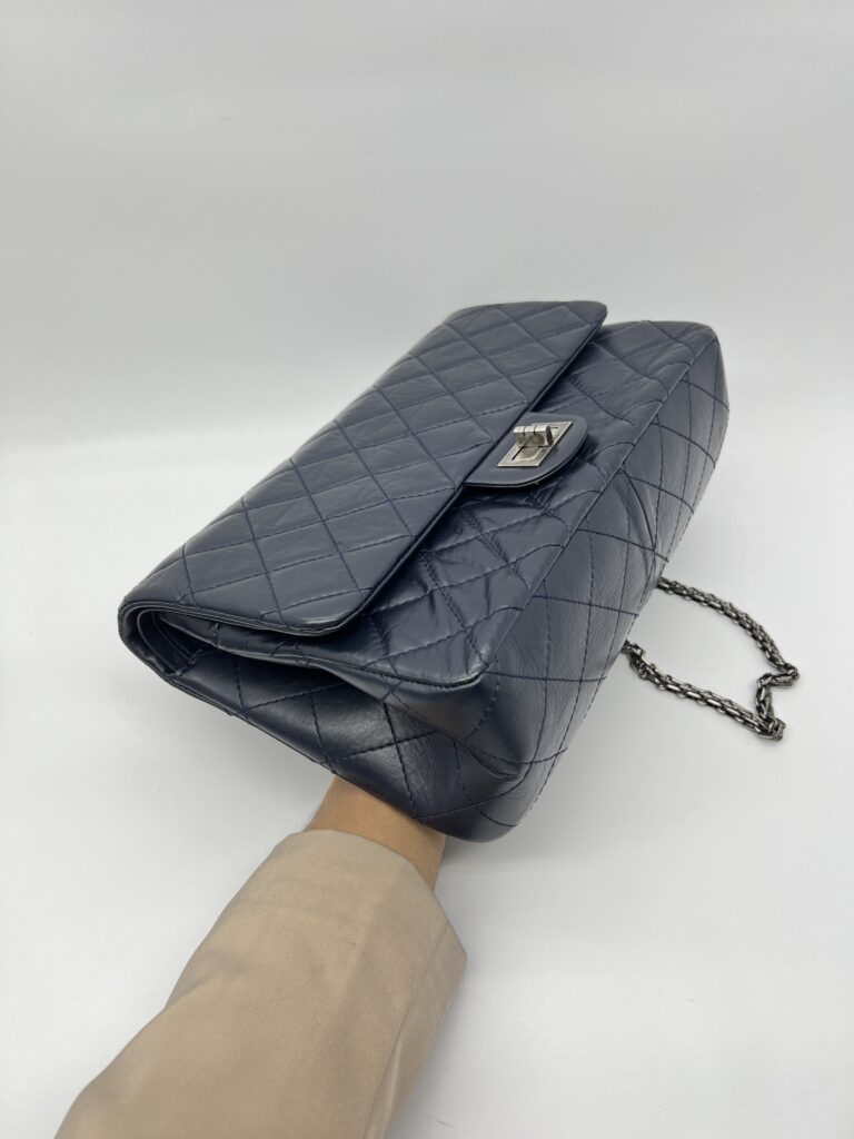 Chanel 2,55 Reissue Flap 227 Calfskin Blue RHW