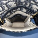 Dior Verticale Saddle Pouch Blue Dior Oblique Jacquard